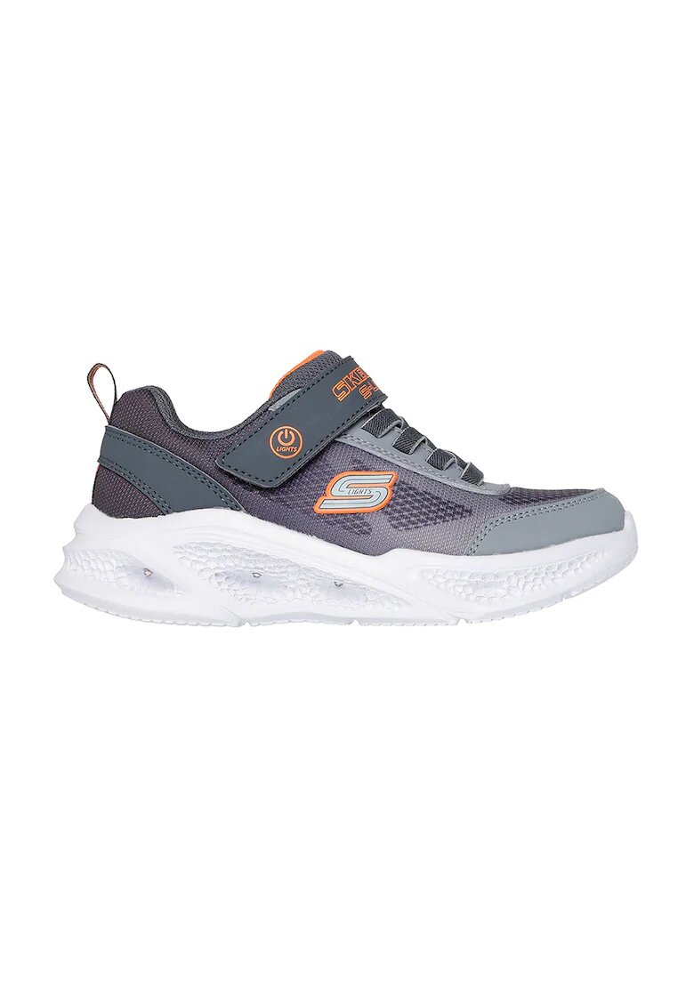 Skechers Pantofi sport cu velcro Meteor-Lights - Krendox - Portocaliu/Gri cenusiu