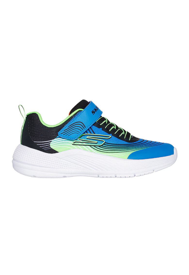 Skechers Pantofi sport cu velcro Microspec Advance - Negru/Turcoaz