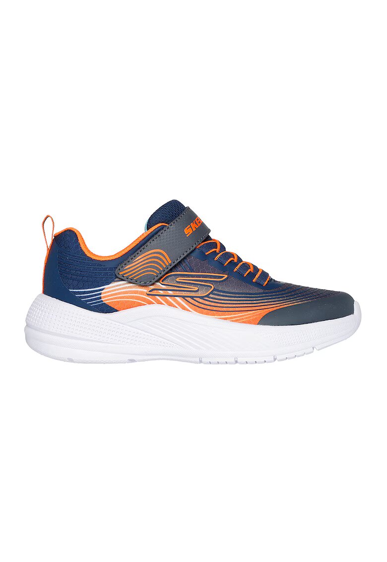 Skechers Pantofi sport cu velcro Microspec Advance - Portocaliu/Bleumarin
