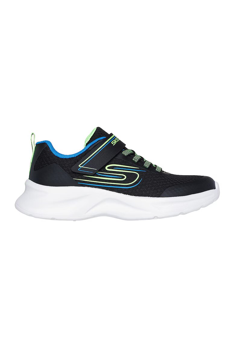 Skechers Pantofi sport cu velcro si detalii contrastante Dynamatic - Negru/Verde lime