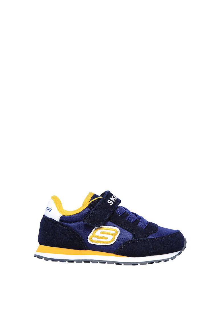 Skechers Pantofi sport cu velcro si garnituri din piele intoarsa Retro
