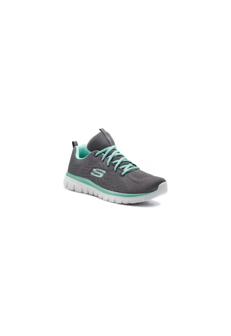 Skechers Pantofi sport dama Antrenament Bobssquad Breeze Way Albastru deschis Textil - Albastru