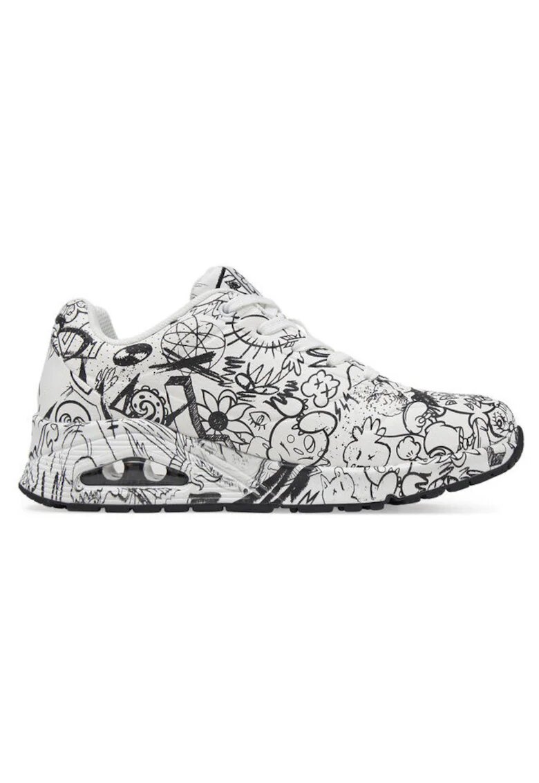 Skechers Pantofi sport dama Piele ecologica - Alb - Alb
