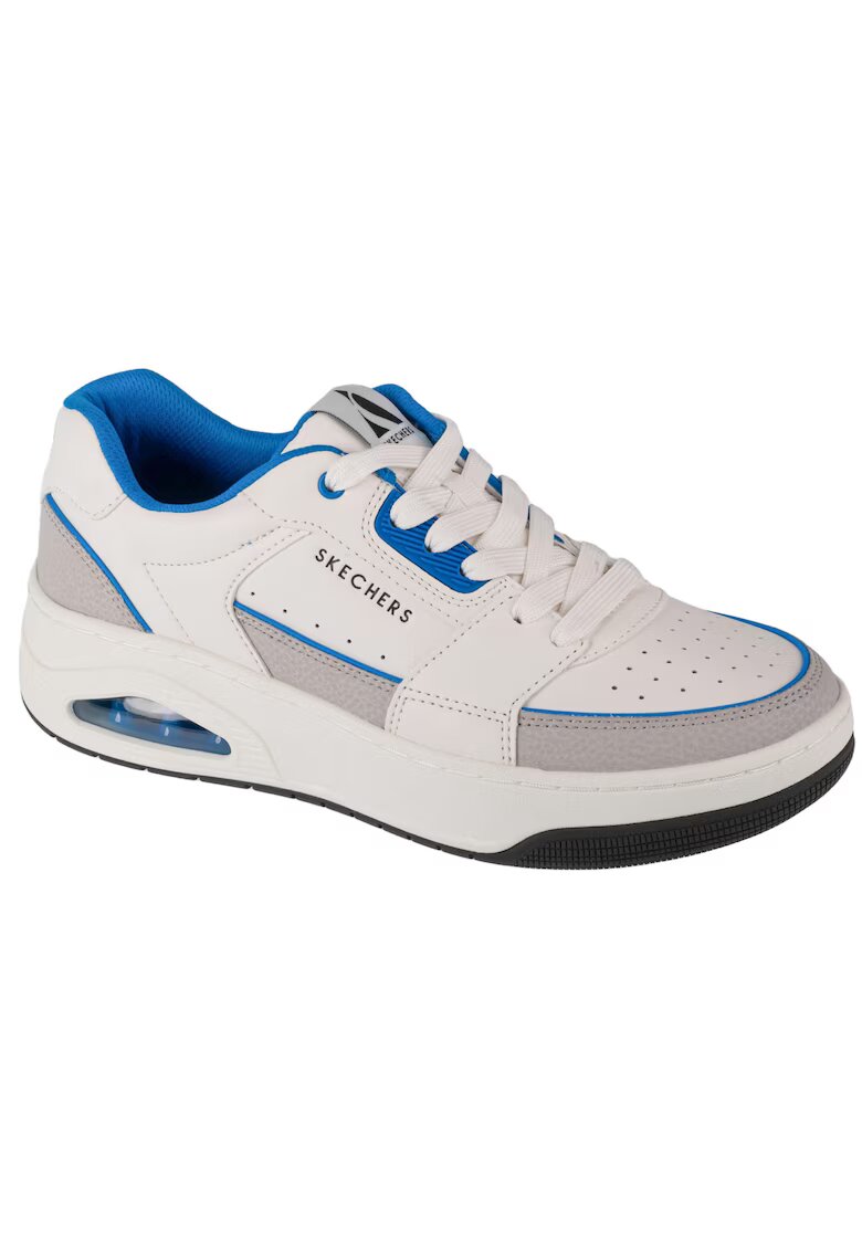 Skechers Pantofi sport de piele cu amortizare si garnituri de piele ecologica Uno Court