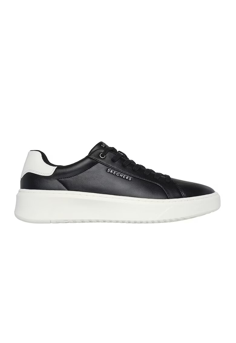 Skechers Pantofi sport de piele ecologica - Alb/Negru