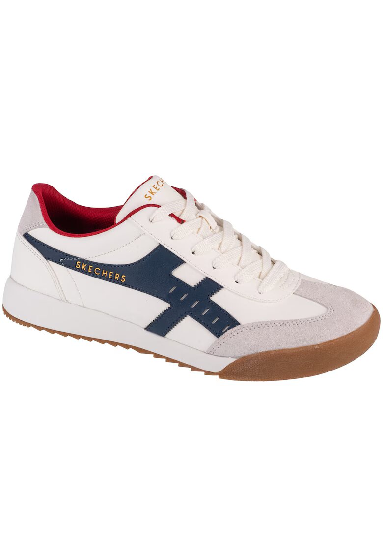 Skechers Pantofi sport de piele ecologica cu garnituri de piele intoarsa Zinger