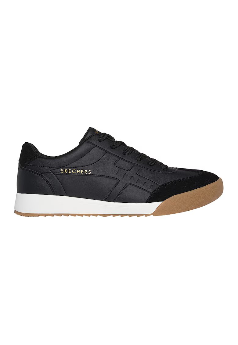 Skechers Pantofi sport de piele ecologica cu garnituri de piele intoarsa Zinger