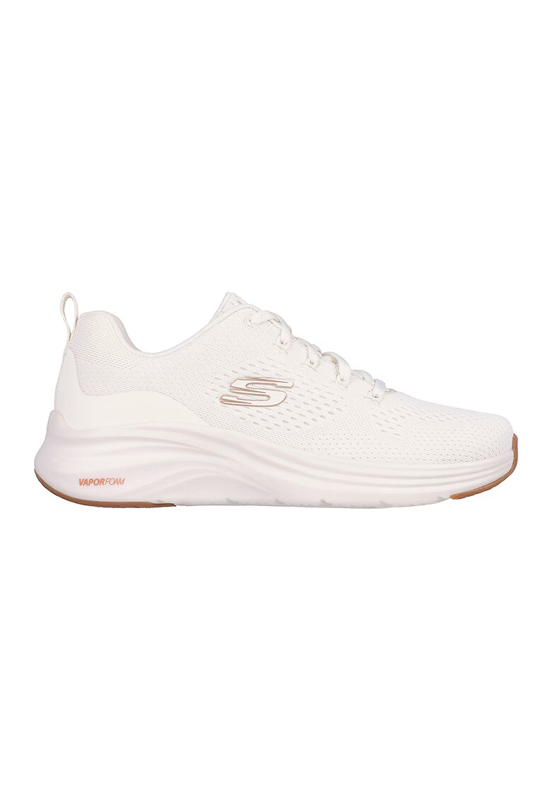 Skechers Pantofi sport de piele ecologica cu sireturi - Alb fildes
