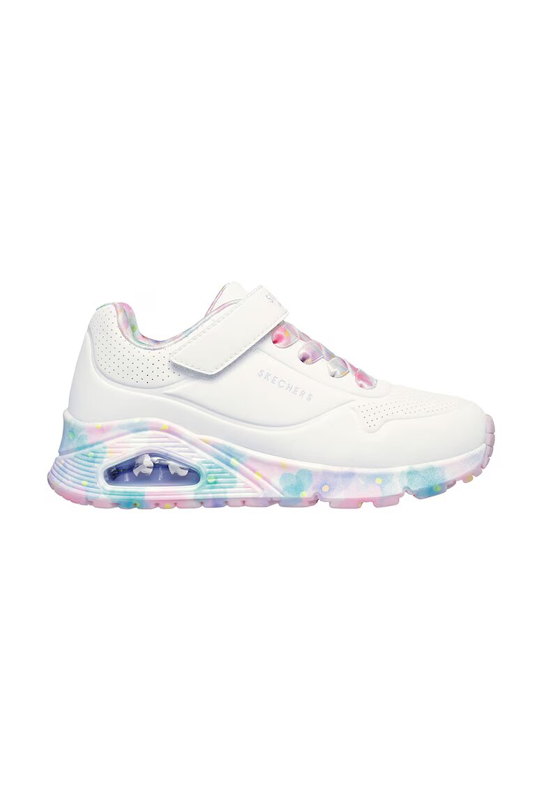 Skechers Pantofi sport de piele ecologica cu talpa cu model Uno Gen1 - Alb