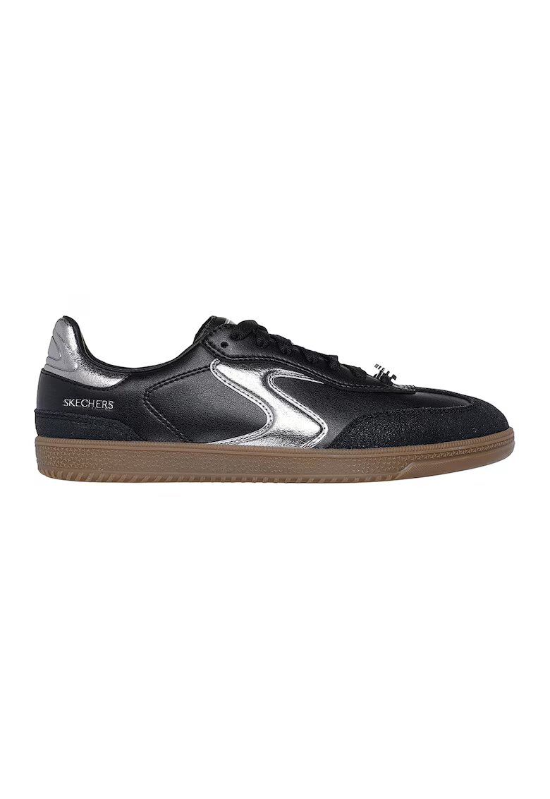 Skechers Pantofi sport de piele ecologica Hotshot - Negru/Argintiu