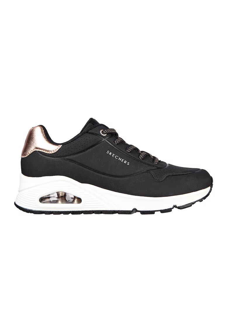 Skechers Pantofi sport de piele ecologica Uno Shimmer Away - Negru