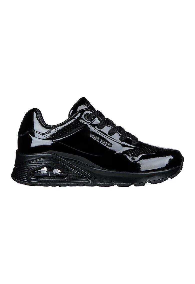 Skechers Pantofi sport de piele lacuita Uno - Shiny One - Negru