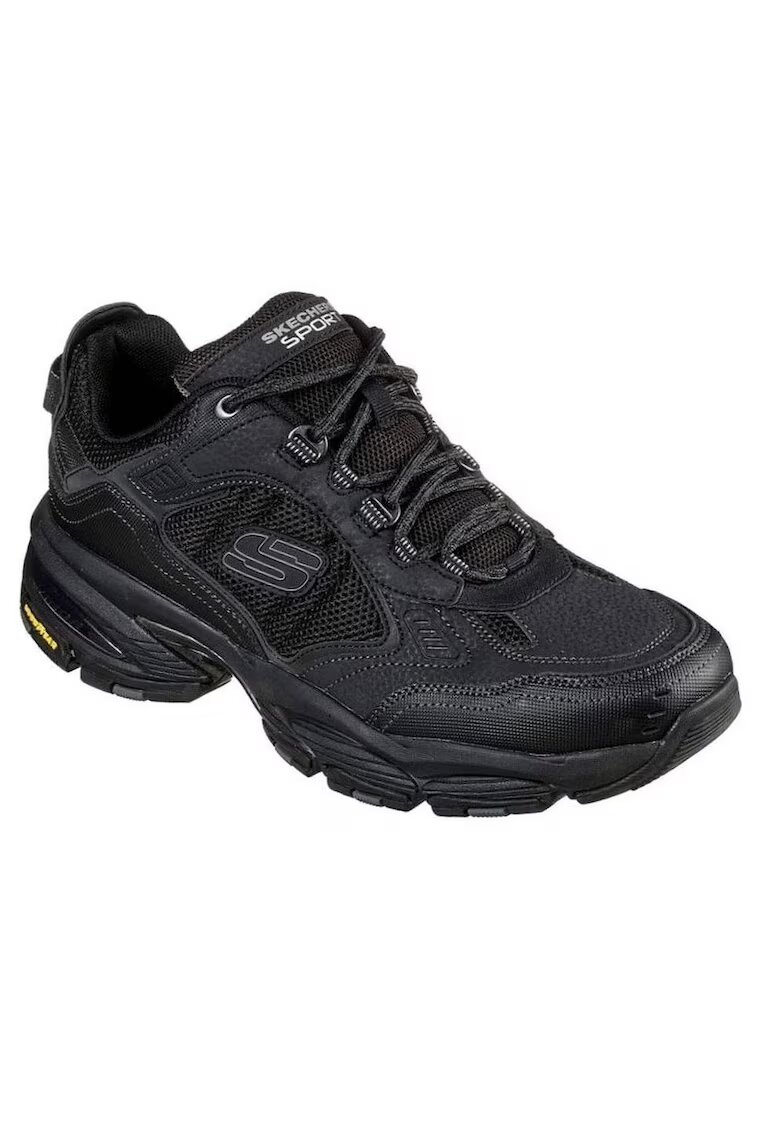 Skechers Pantofi sport de piele si plasa Vigor 3.0 - Negru