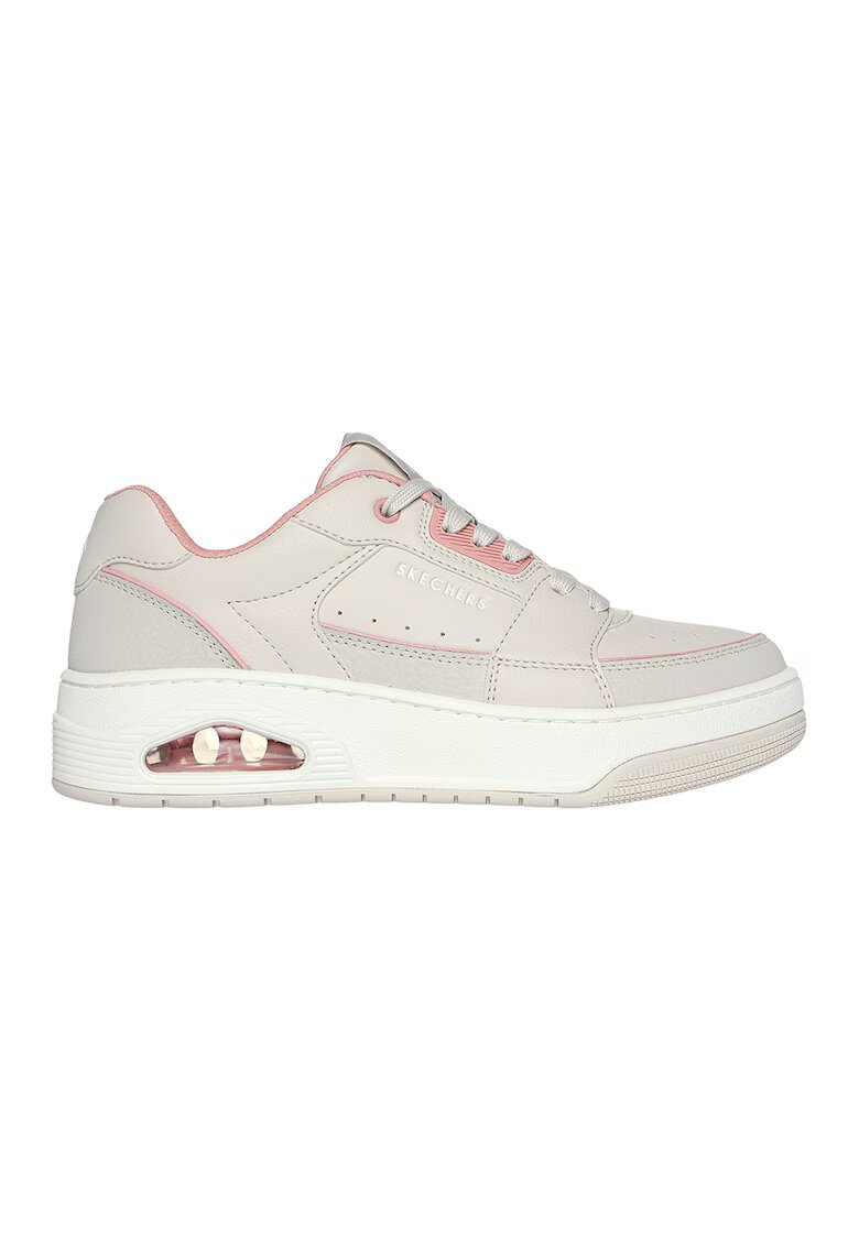 Skechers Pantofi sport de piele Uno Court - Coral/Crem