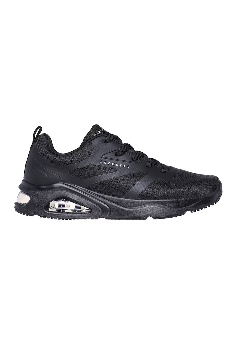 Skechers Pantofi sport de plasa cu garnituri de piele ecologica Tres-Air Uno - Onyx Black