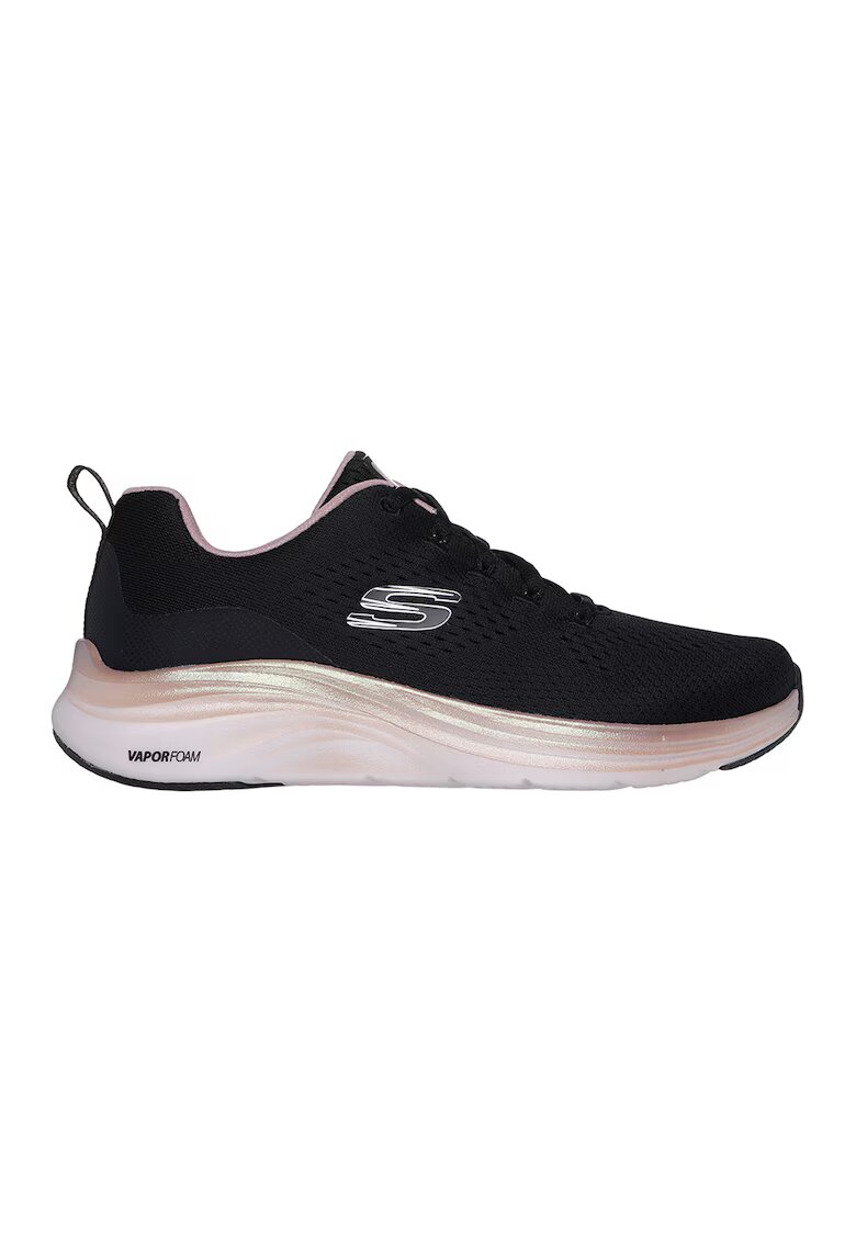 Skechers Pantofi sport de plasa cu insertii de material sintetic Vapor Foam-Midnight Glimmer - Negru/Roz pal