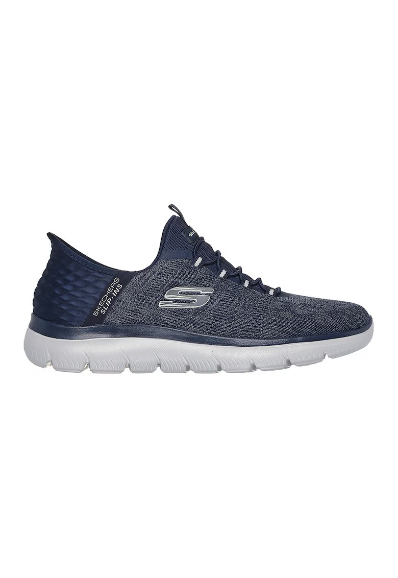 Skechers Pantofi sport de plasa cu logo - Bleumarin