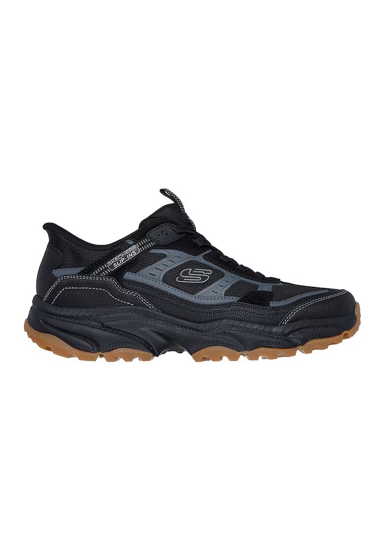 Skechers Pantofi sport demi-wedge din plasa cu sireturi elastice Slip-ins™ - Negru
