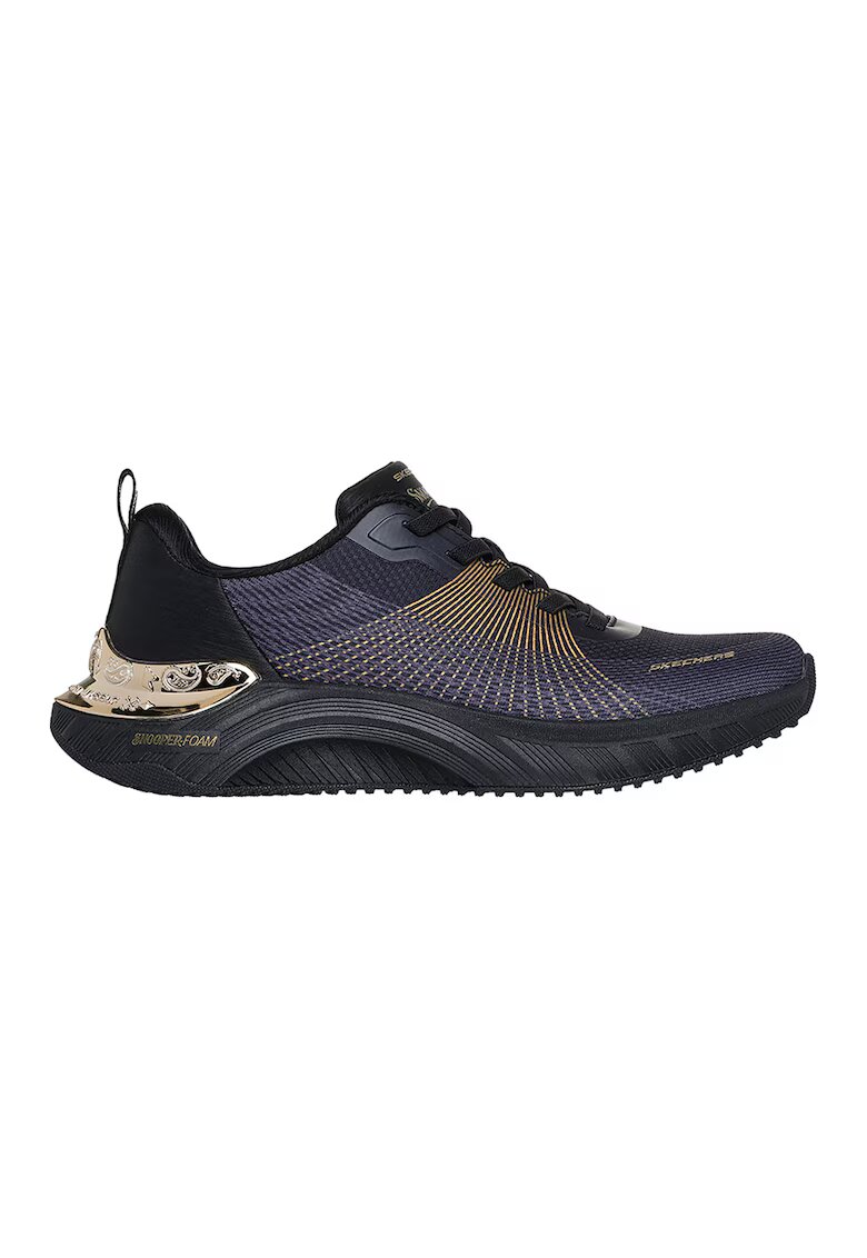 Skechers Pantofi sport din material textil cu garnituri cu aspect metalizat Snoop Ace-Cyber Walker - Albastru ultramarin/Caramel