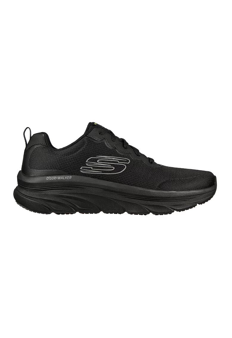 Skechers Pantofi sport din material textil D'Lux Walker-Scrambler - Negru/Gri carbune