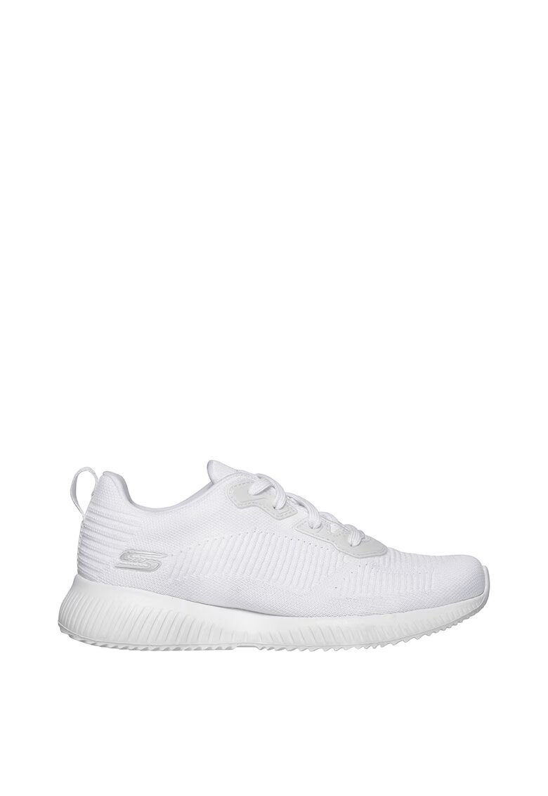 Skechers Pantofi sport din material tricotat Bobs Squad Tough Talk - Alb