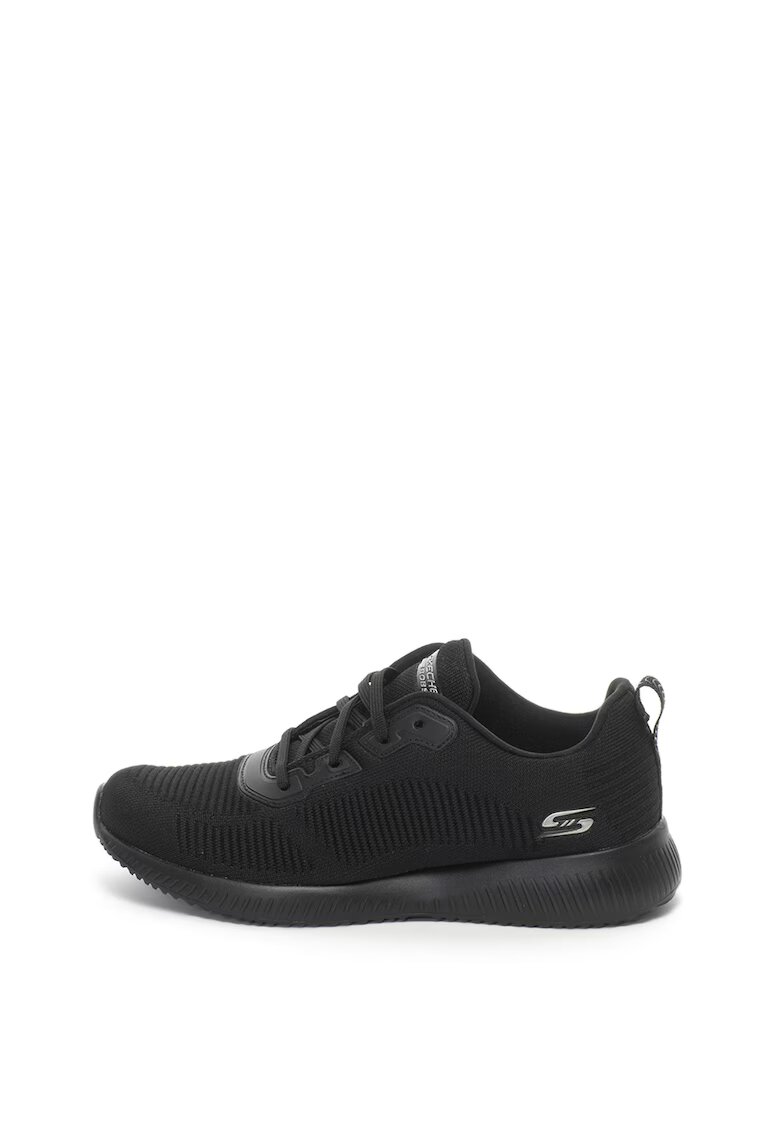 Skechers Pantofi sport din material tricotat Bobs Squad Tough Talk - Negru