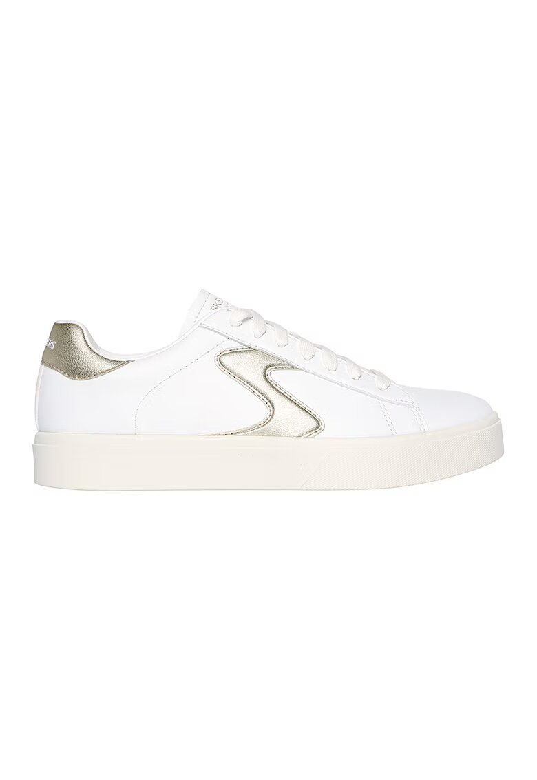 Skechers Pantofi sport din piele ecologica Eden LX - Alb/Auriu