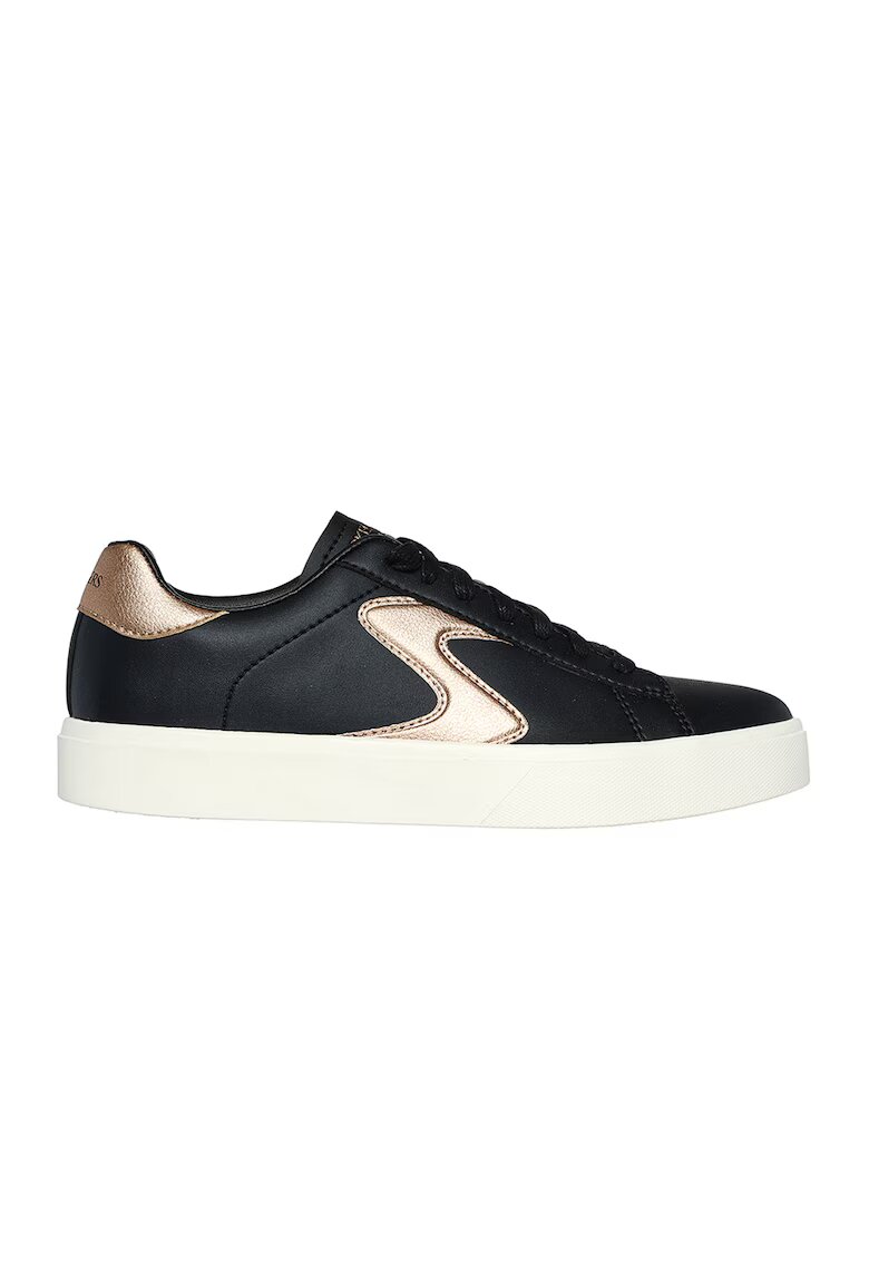 Skechers Pantofi sport din piele ecologica Eden LX - Negru/Auriu rose