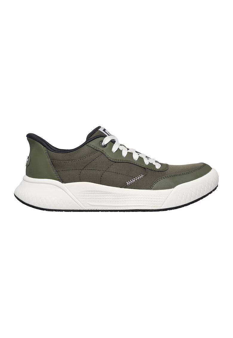 Skechers Pantofi sport din piele ecologica Slip-Ins - Verde masliniu