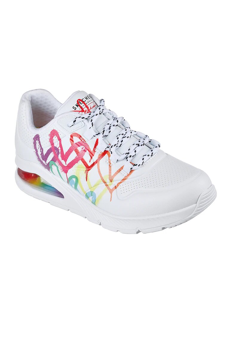 Skechers Pantofi sport din piele ecologica Uno 2 Floating Lov - Alb