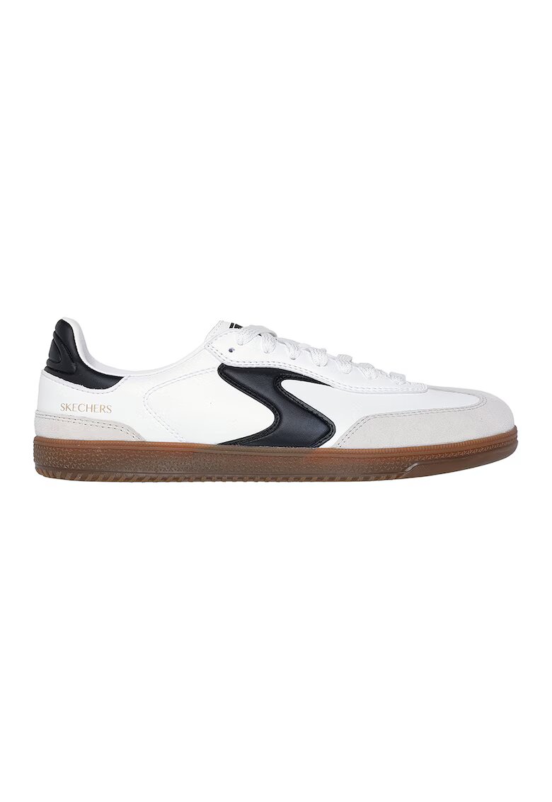 Skechers Pantofi sport din piele si piele ecologica Hotshot - Negru/Alb optic