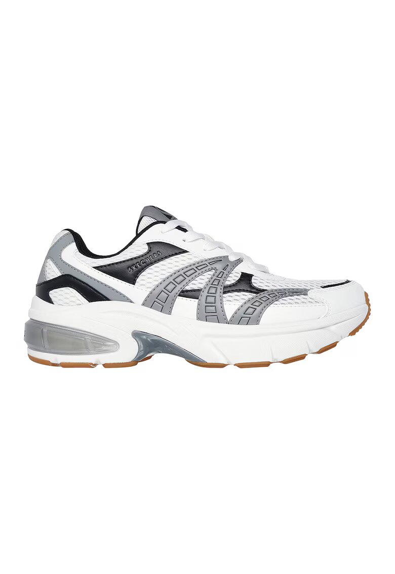 Skechers Pantofi sport din plasa cu garnituri din piele ecologica Shadow Stel - Alb/Gri