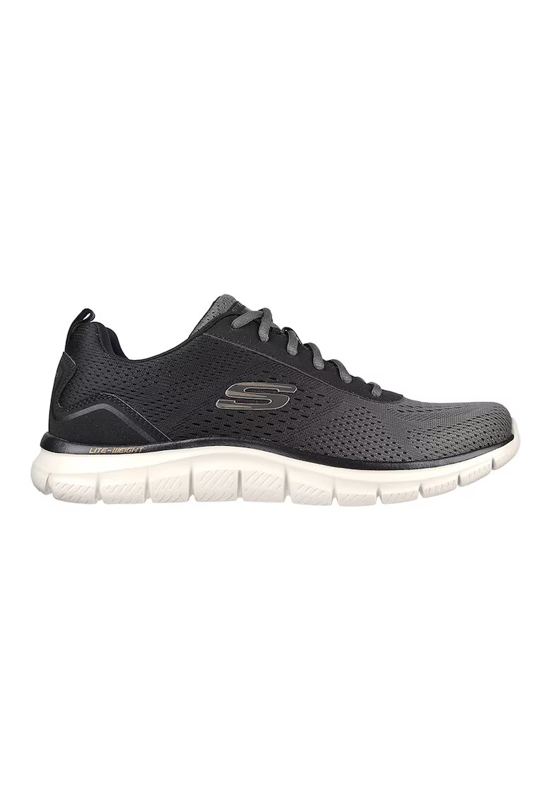 Skechers Pantofi sport din plasa tricotata Track-Ripkent - Gri/Negru stins
