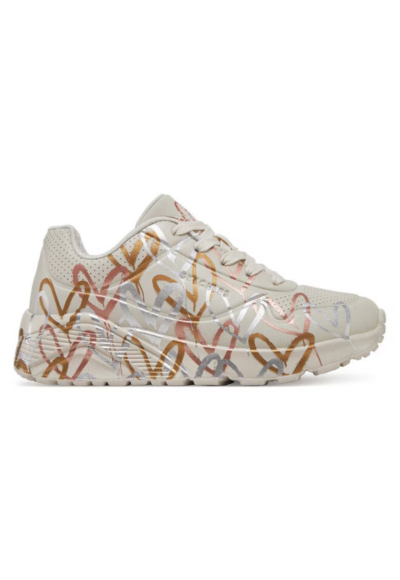 Skechers Pantofi sport fete 304742644 - Piele ecologica - Alb - Alb