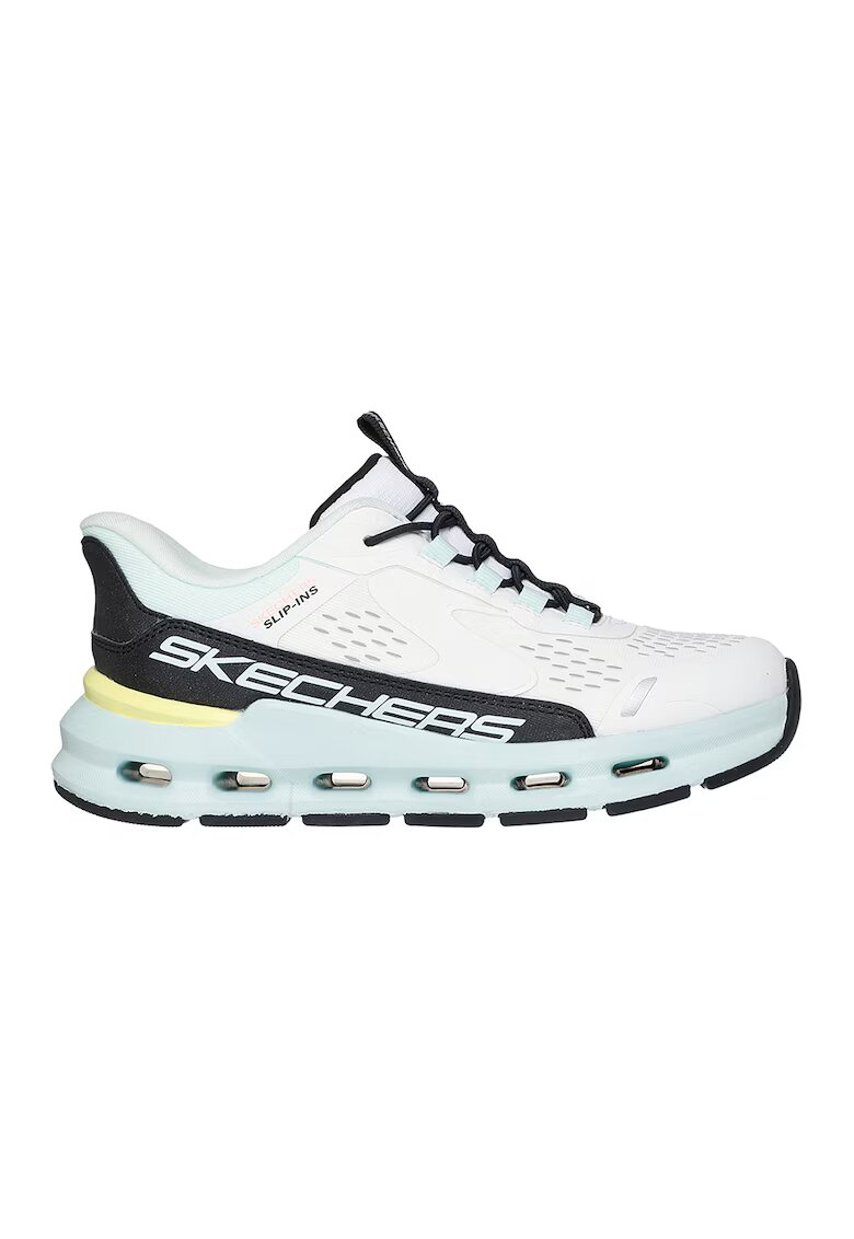 Skechers Pantofi sport Glide-Step Vista Lane Slip-Ins - Negru stins/Albastru glaciar/Alb murdar