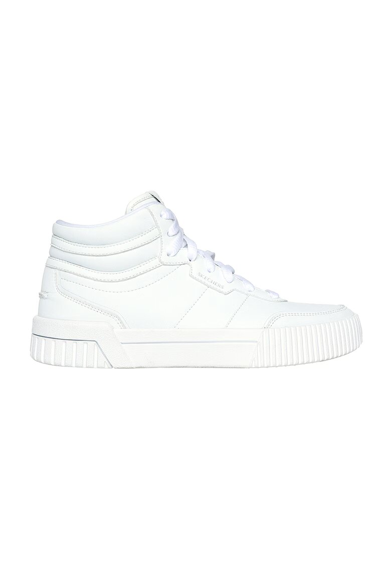 Skechers Pantofi sport high-top de piele ecologica - Alb