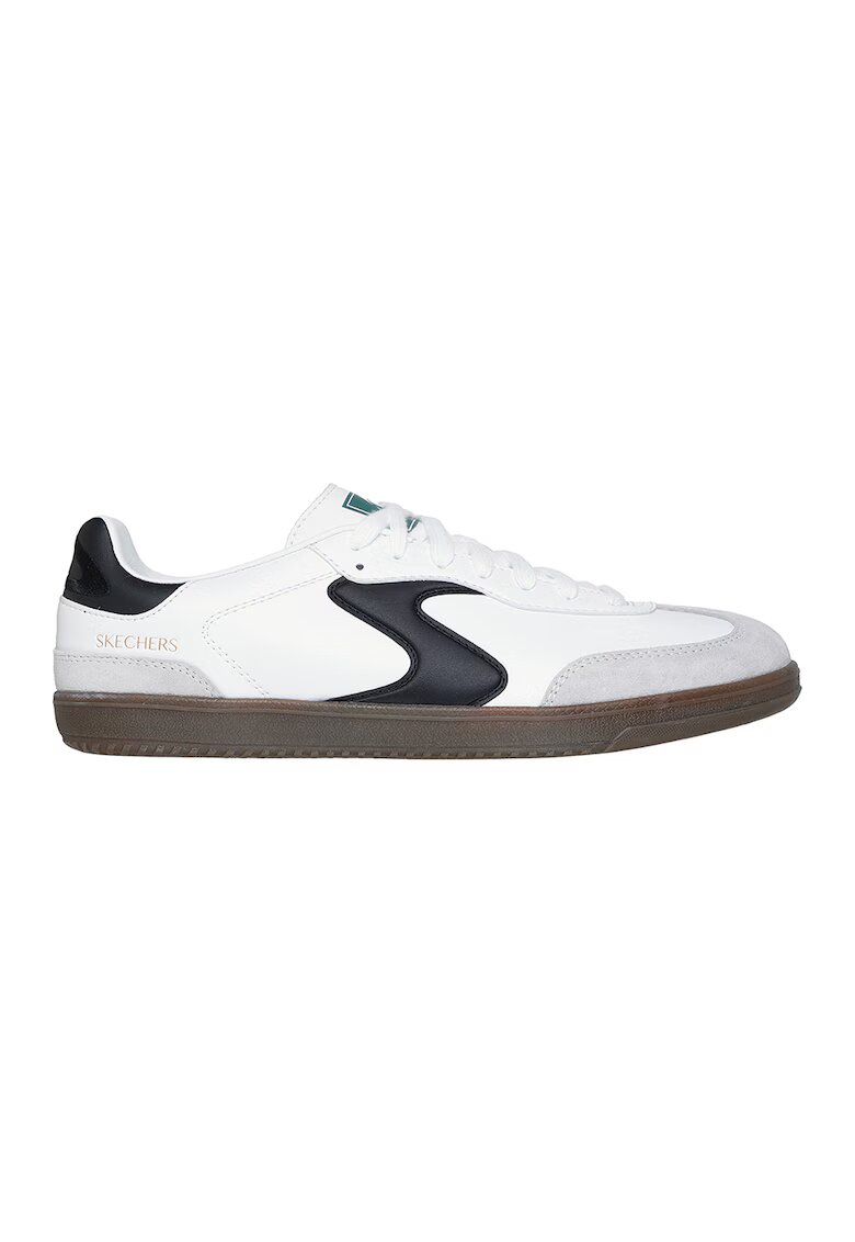 Skechers Pantofi sport Hotshot Pyke cu detalii de piele intoarsa - Alb/Negru/Gri deschis