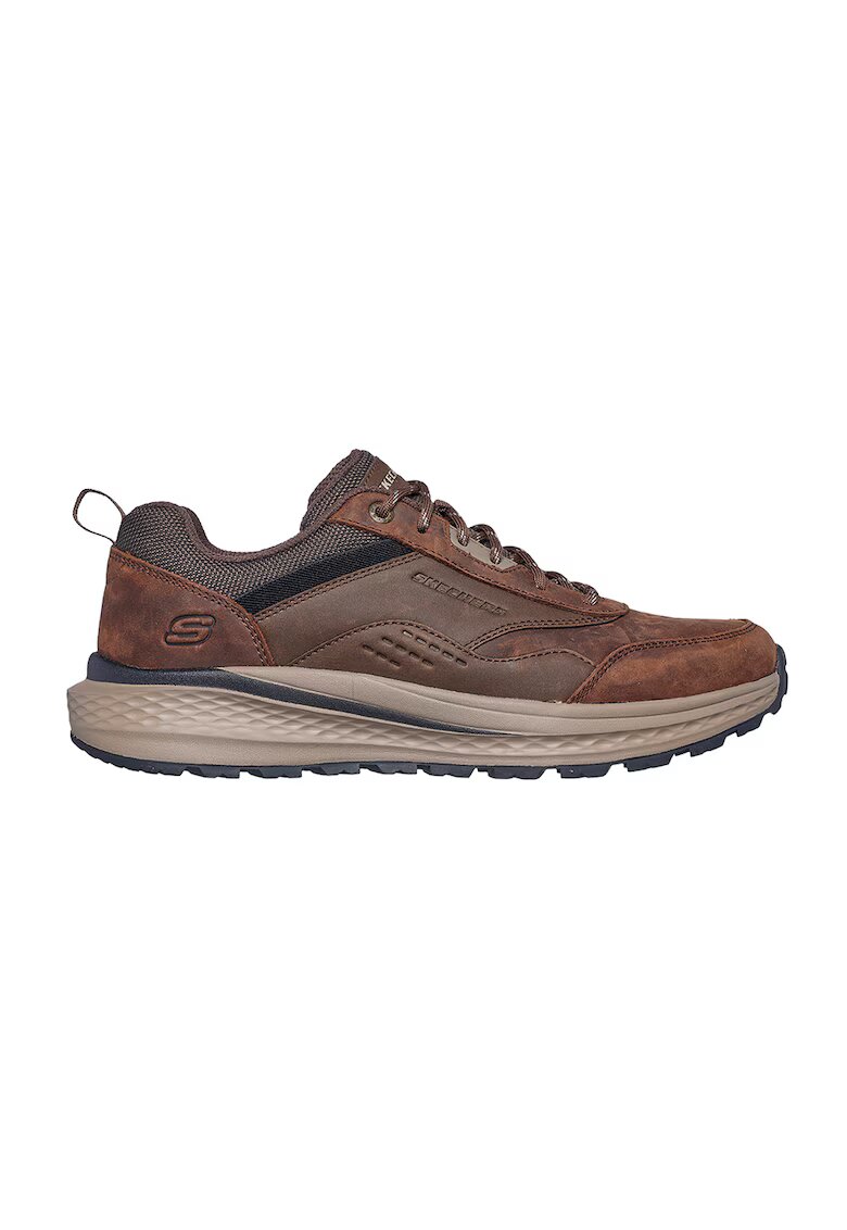 Skechers Pantofi sport low-cut cu garnituri de piele - Maro inchis