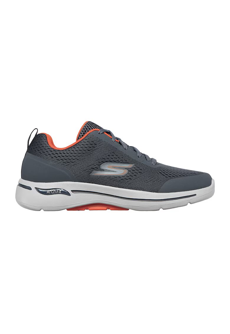 Skechers Pantofi sport low-top de plasa GOwalk Arch Fit-Idyllic - Portocaliu/Gri carbune
