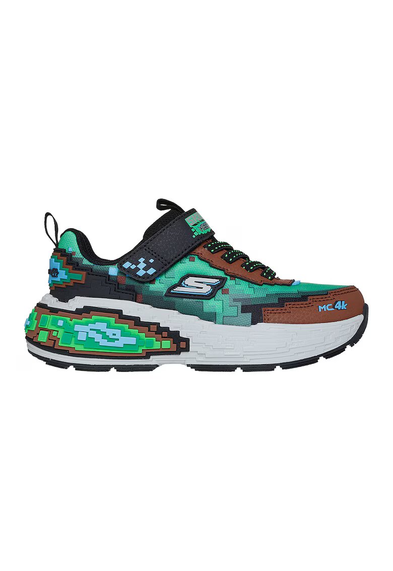 Skechers Pantofi sport Mega Craft cu velcro - Maro/Verde deschis
