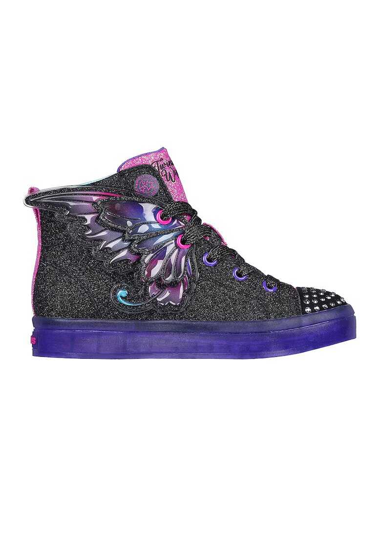 Skechers Pantofi sport mid-high cu aplicatii Twinkle Toes - Negru/Lila
