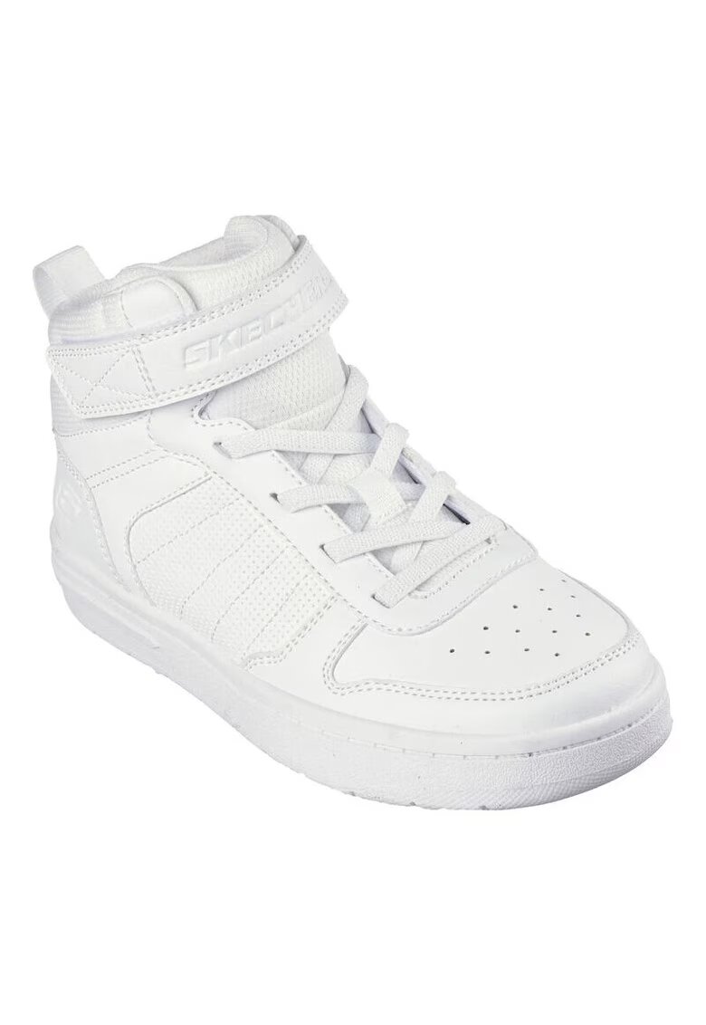 Skechers Pantofi sport mid-high din piele ecologica Smoothstreet - Alb