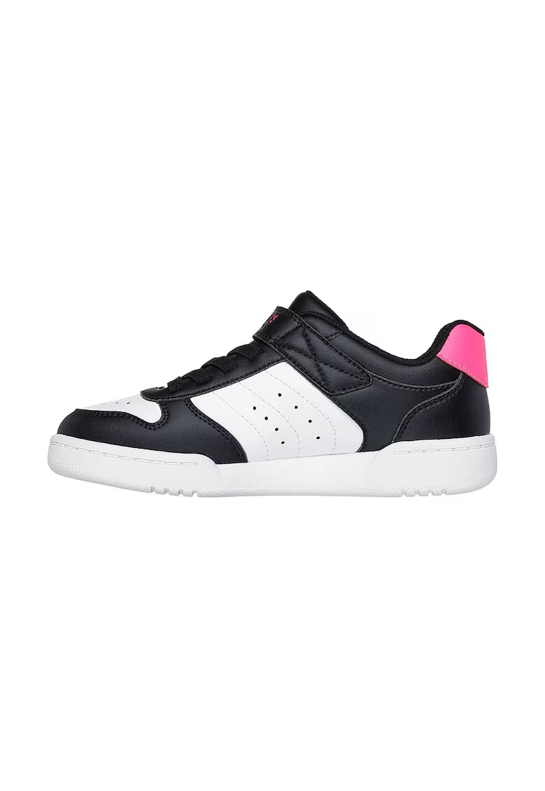 Skechers Pantofi sport Quick Street de piele ecologica cu velcro - Negru