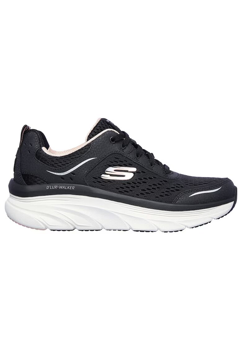 Skechers Pantofi sport Relaxed Fit D'Lux Walker - Plasa/Piele ecologica - Negru - Negru