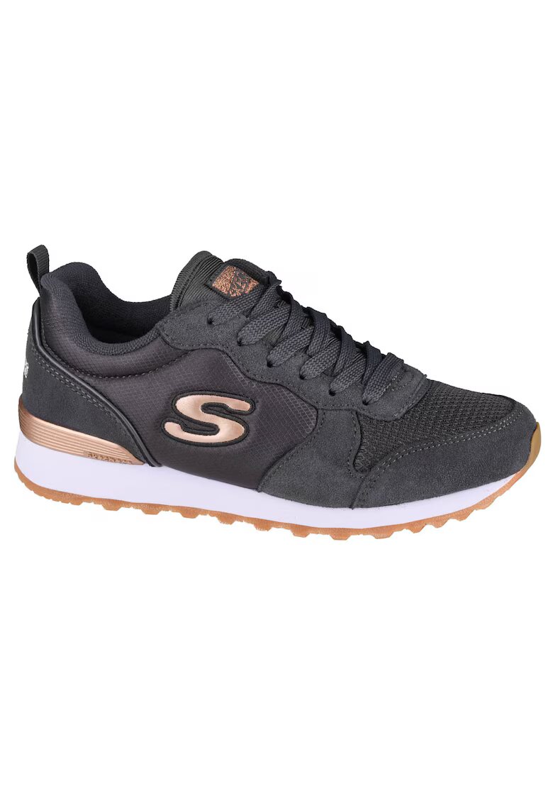 Skechers Pantofi sport Retros-RG cu insertii din piele intoarsa - Gri