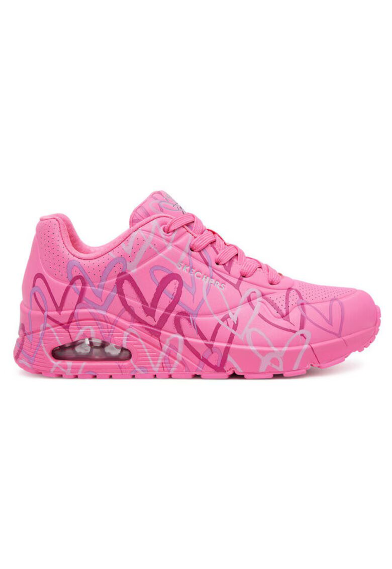 Skechers Pantofi sport roz pentru femei Uno - Spread The Love - Roz