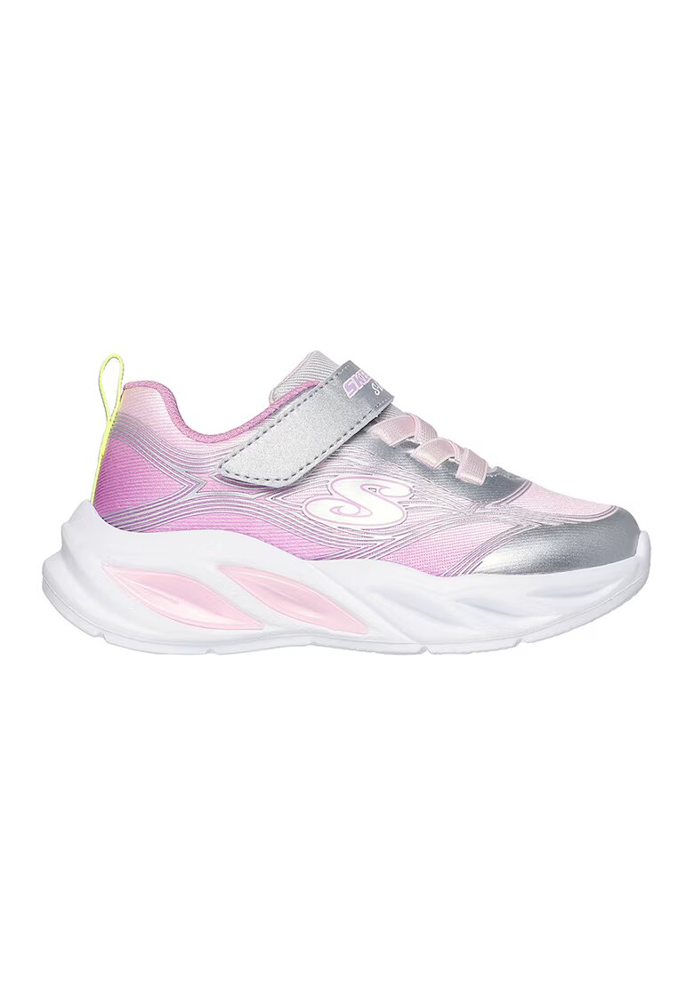Skechers Pantofi sport S-Lights Cosmic Glow cu LED-uri - Roz pastel/Alb optic/Argintiu