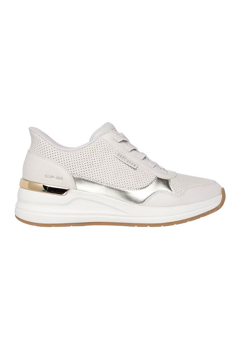 Skechers Pantofi sport slip-ins Billion 2-Top-Tier Hands Free - Auriu/Alb murdar