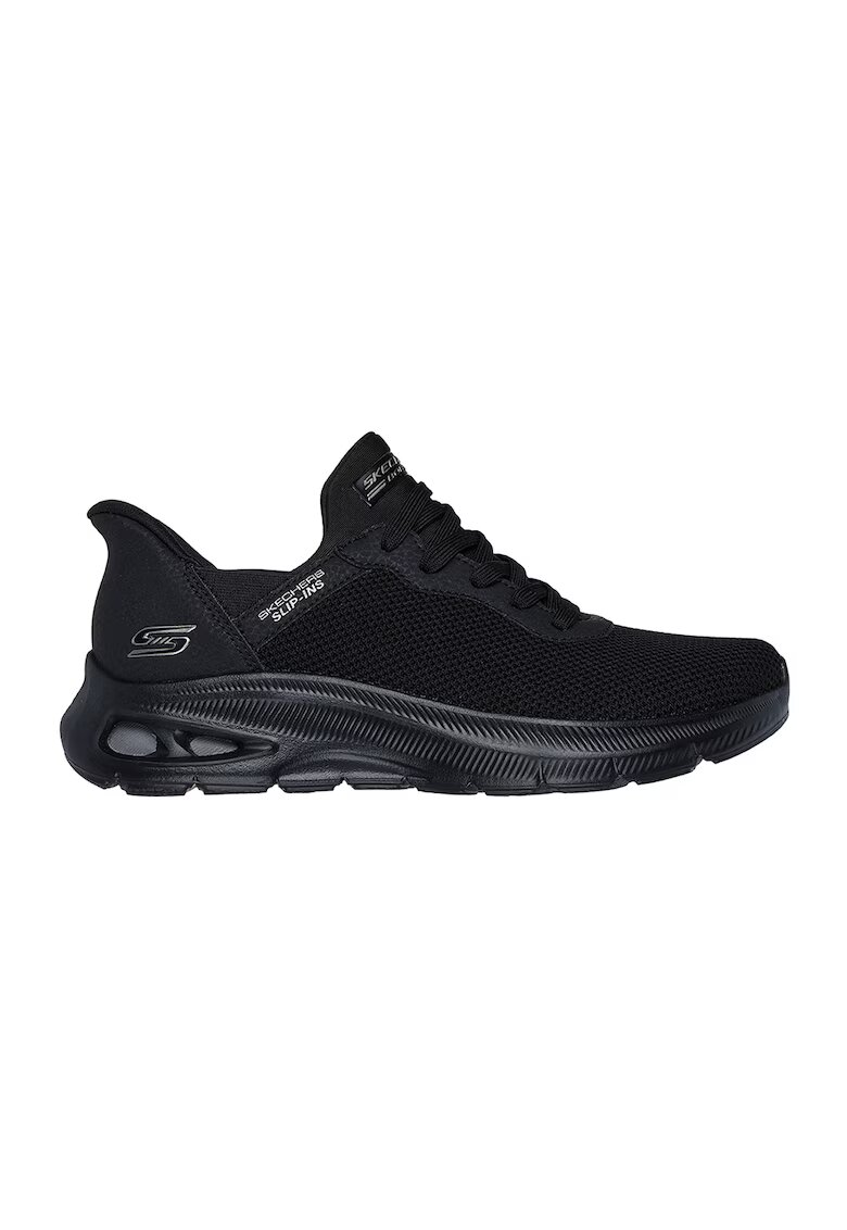 Skechers Pantofi sport Slip-Ins cu insertii de piele ecologia BOBS - Negru