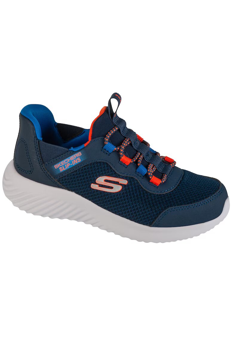 Skechers Pantofi sport slip-ins cu logo Bounder - Bleumarin